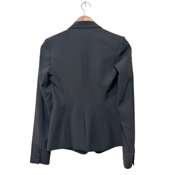 Theory Notch Lapel Button Front Single Breasted Blazer Jacket Black Size 0 - Picture 7 of 16